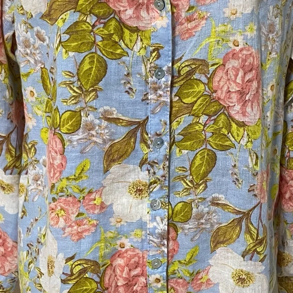 🌺 Joie linen Button Down Shirt EUC - Picture 4 of 5